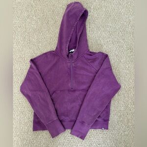 Washed purple JoyLab workout quarter zip